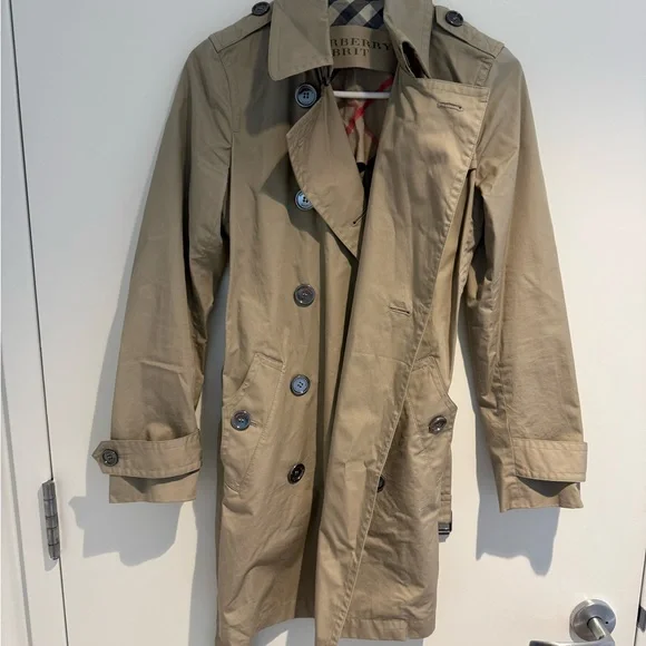 Burberry Brit Women's Trench Coat - Khaki - Picture 2 of 8